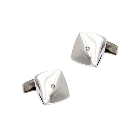 Manschettenknöpfe CikOrefice Gioielli Herr in Silber Diamante 0.02 Ct 5152 GEM - 5152 GEM